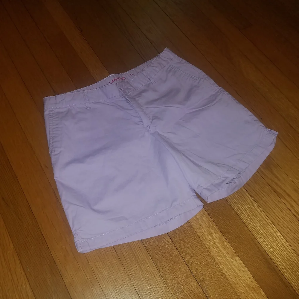 Lands End lavender cotton shorts.